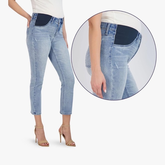 Savi Parker Maternity Jeans for Women, Straight Leg - Picture 4 of 5